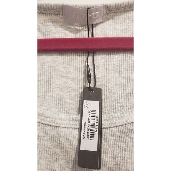Skims Rib Knit Long Tank - Light Heather Gray - 3X - NWT - Picture 4 of 5